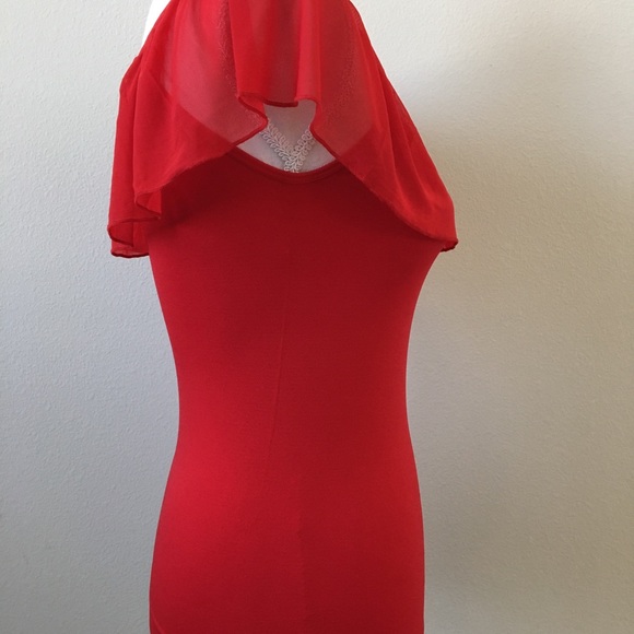 *PRICE FIRM*   Seamless Mesh Ruffle Top - Picture 2 of 3